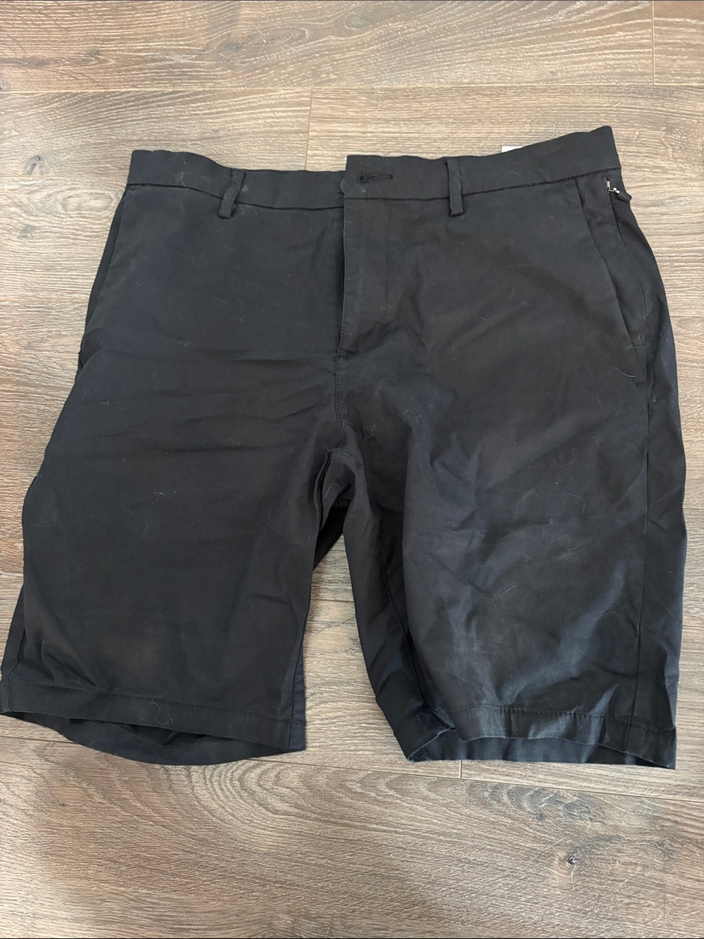 Old Navy Black Flat-Front Chino Shorts